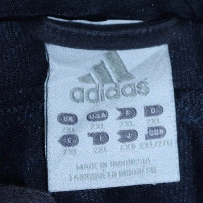 Mens UK Size 2XL adidas Blue 1/2 Zip Hoodie