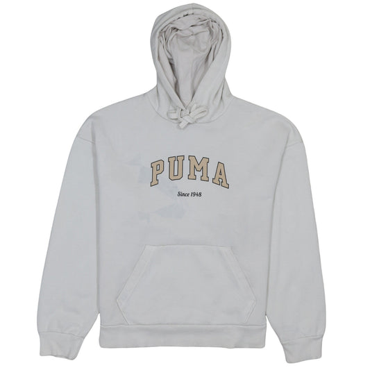 Womens UK Size M PUMA White Pullover Hoodie