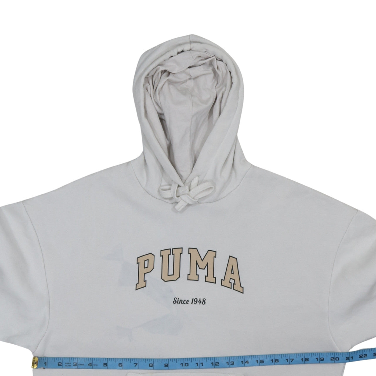 Womens UK Size M PUMA White Pullover Hoodie