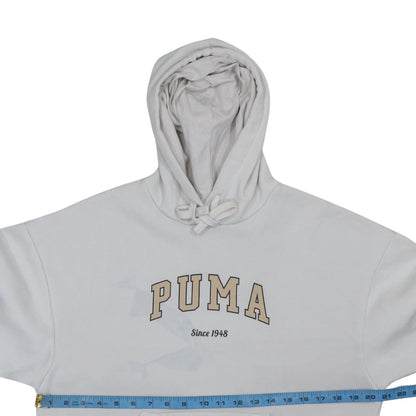 Womens UK Size M PUMA White Pullover Hoodie
