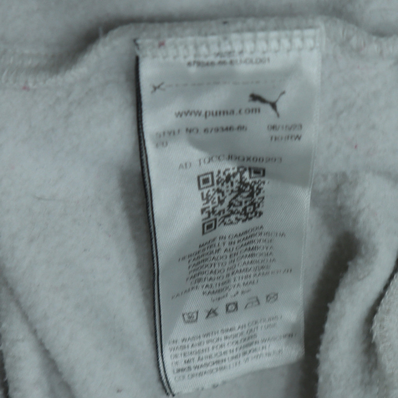 Womens UK Size M PUMA White Pullover Hoodie