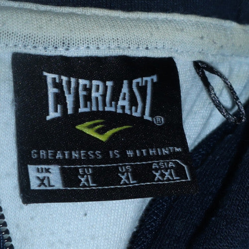Mens UK Size XL Everlast Blue Full Zip Hoodie