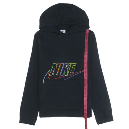 Nike Boys Black Pullover Hoodie L Logo Fleece Sweatshirt