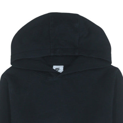 Nike Boys Black Pullover Hoodie L Logo Fleece Sweatshirt