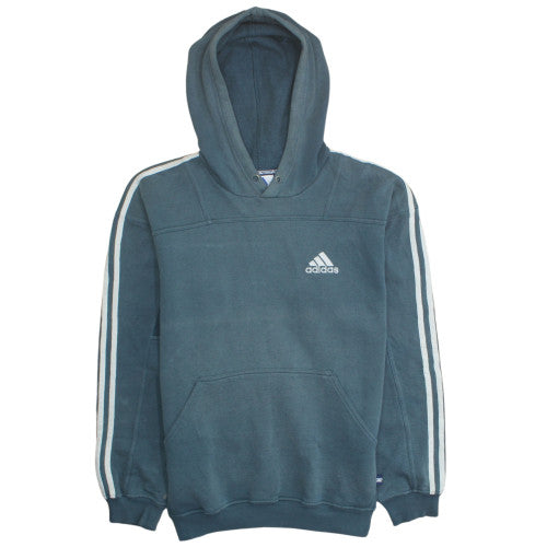 Mens UK Size M adidas Blue Pullover Hoodie