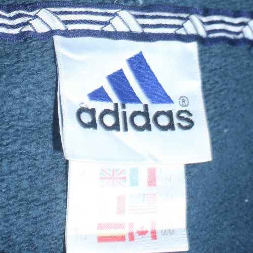 Mens UK Size M adidas Blue Pullover Hoodie