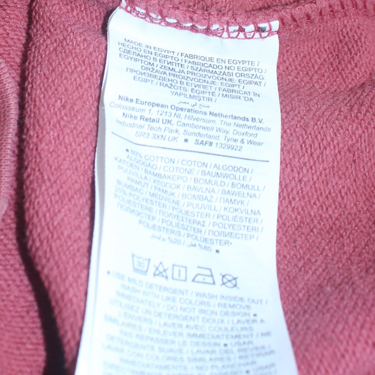 Womens UK Size XS Nike Pink Pullover Sweatshirt