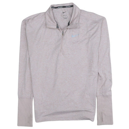 Nike Boys Beige Dri-FIT 1/4 Zip Lightweight Running Sweatshirt S