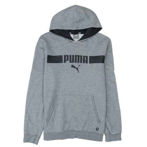 Mens UK Size M PUMA Grey Pullover Hoodie