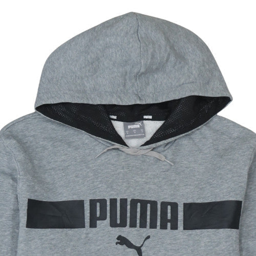Mens UK Size M PUMA Grey Pullover Hoodie