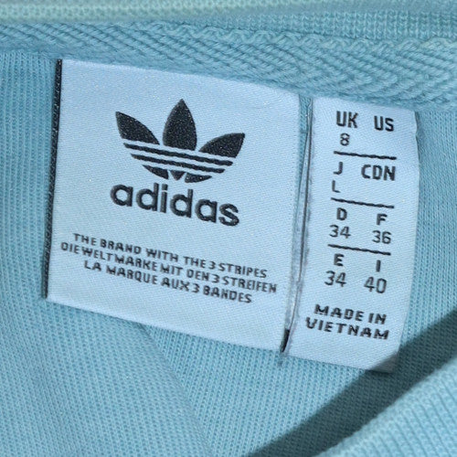 Womens UK Size 8 adidas Blue Pullover Sweatshirt