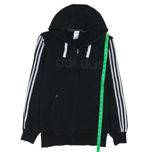 Mens UK Size M adidas Black Full Zip Hoodie