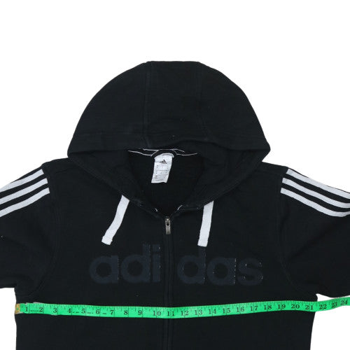 Mens UK Size M adidas Black Full Zip Hoodie