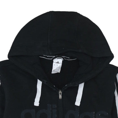 Mens UK Size M adidas Black Full Zip Hoodie