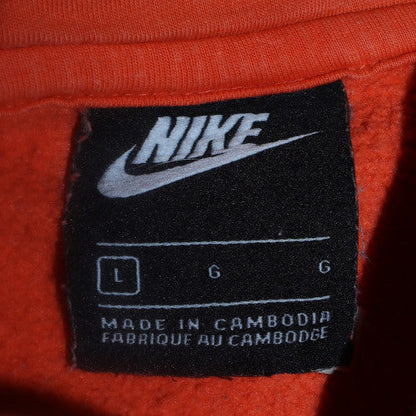 Womens UK Size L Nike Orange Pullover Hoodie