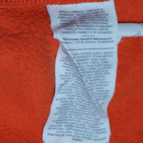 Womens UK Size L Nike Orange Pullover Hoodie