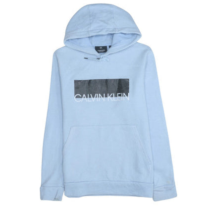 Mens UK Size L Calvin Klein Blue Pullover Hoodie