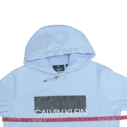 Mens UK Size L Calvin Klein Blue Pullover Hoodie