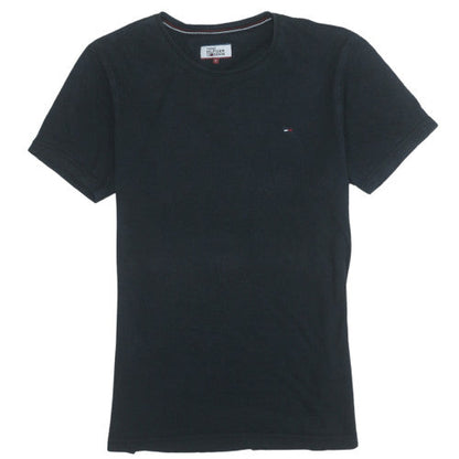Tommy Hilfiger Denim Men's Black Crew Neck Cotton T-Shirt L