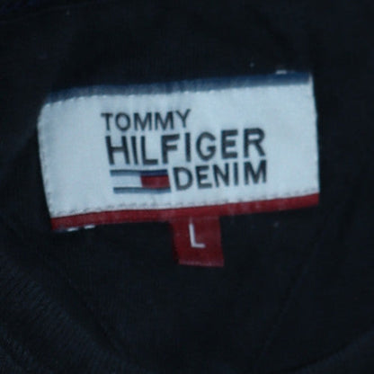 Tommy Hilfiger Denim Men's Black Crew Neck Cotton T-Shirt L