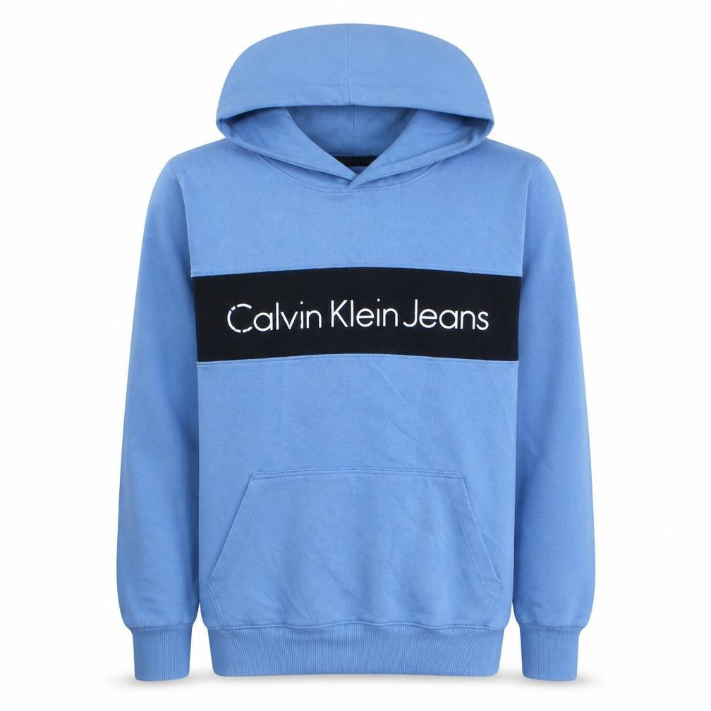 Mens UK Size M Calvin Klein Jeans Blue Pullover Hoodie