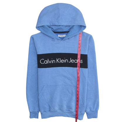 Mens UK Size M Calvin Klein Jeans Blue Pullover Hoodie