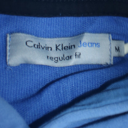 Mens UK Size M Calvin Klein Jeans Blue Pullover Hoodie