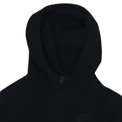 Nike Boys Black XL Full Zip Fleece Hoodie with Logo Detail