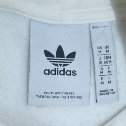 Mens UK Size M adidas White Pullover Hoodie