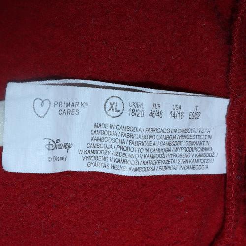 Womens UK Size XL Primark Red Pullover Hoodie