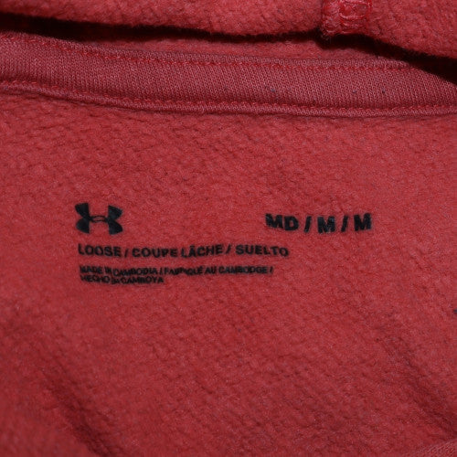 Mens UK Size M Under armour Pink Pullover Hoodie