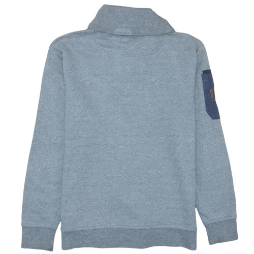 Mens UK Size L G-Star RAW Blue Henley Sweatshirt