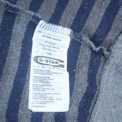 Mens UK Size L G-Star RAW Blue Henley Sweatshirt