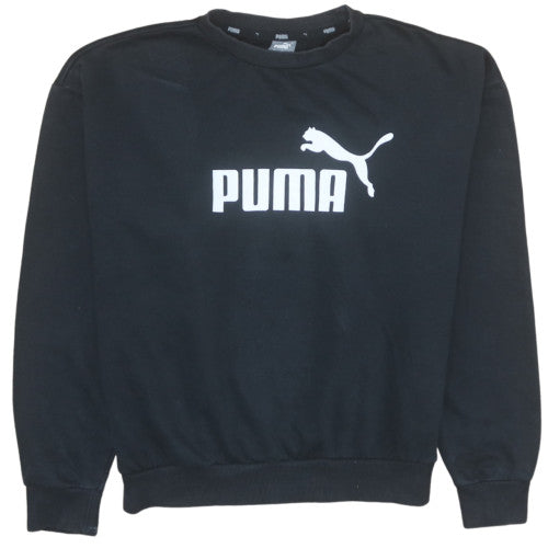 Womens UK Size M PUMA Black Pullover Sweatshirt