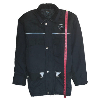 KÜS Men's Black Padded Workwear Jacket Small Polyester Reflective Trim