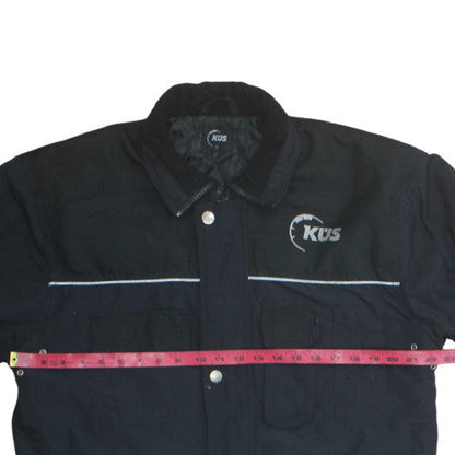 KÜS Men's Black Padded Workwear Jacket Small Polyester Reflective Trim