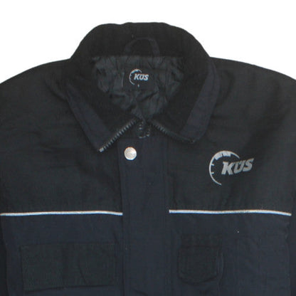 KÜS Men's Black Padded Workwear Jacket Small Polyester Reflective Trim