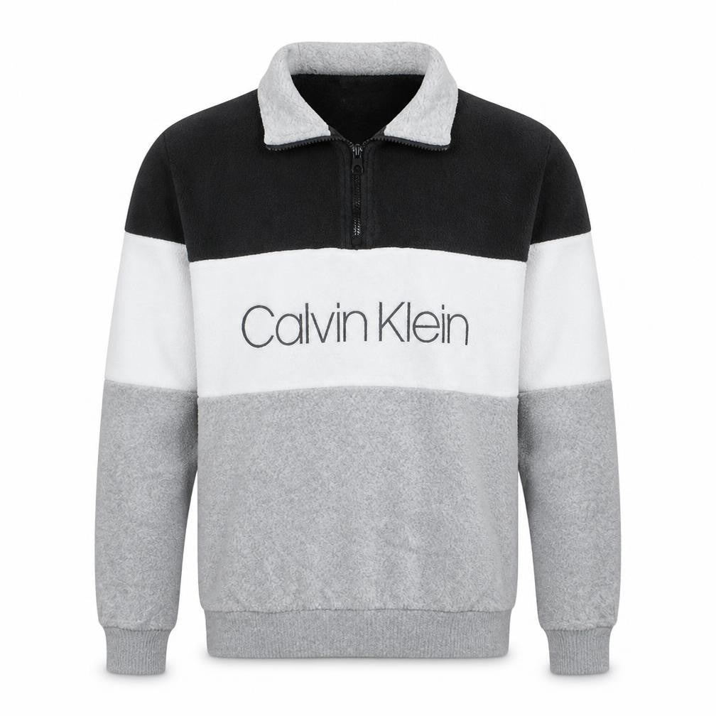 Mens UK Size S Calvin Klein Grey Henley Sweatshirt