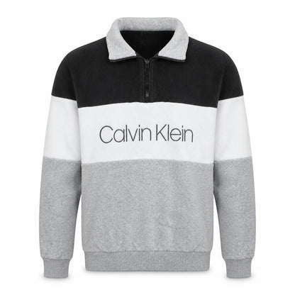 Mens UK Size S Calvin Klein Grey Henley Sweatshirt