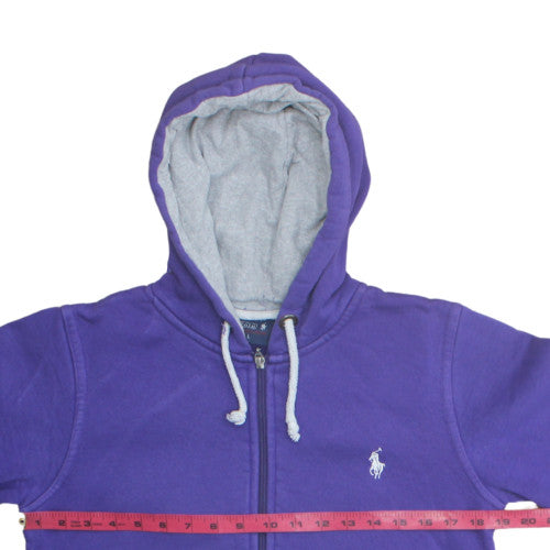 Womens UK Size L Ralph Lauren Purple Full Zip Hoodie