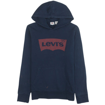 Mens UK Size M Levi's Blue Pullover Hoodie
