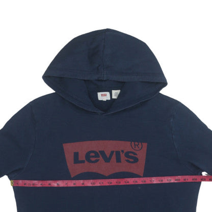 Mens UK Size M Levi's Blue Pullover Hoodie