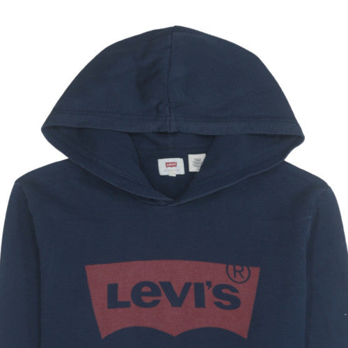 Mens UK Size M Levi's Blue Pullover Hoodie