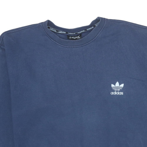 Womens UK Size L adidas Blue Pullover Sweatshirt