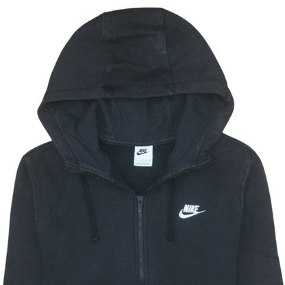 Womens UK Size S Nike Black Full Zip Hoodie