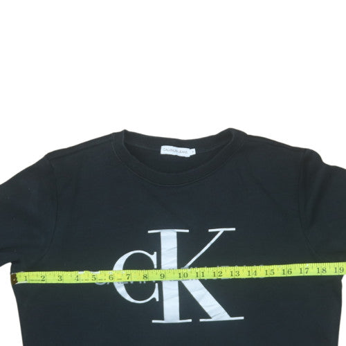 Womens UK Size 14 Calvin Klein Jeans Black Pullover Sweatshirt