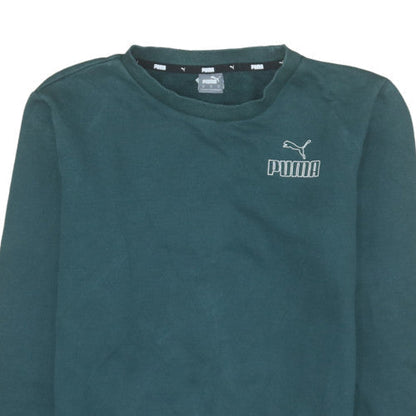 Womens UK Size S PUMA Green Pullover Sweatshirt