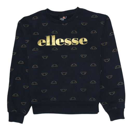 Womens UK Size 14 ellesse Black Pullover Sweatshirt