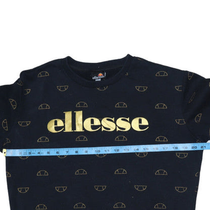 Womens UK Size 14 ellesse Black Pullover Sweatshirt