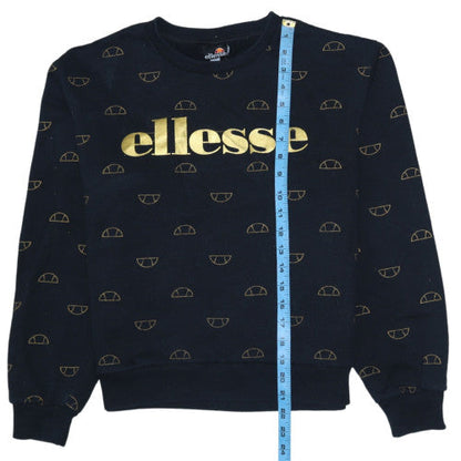 Womens UK Size 14 ellesse Black Pullover Sweatshirt